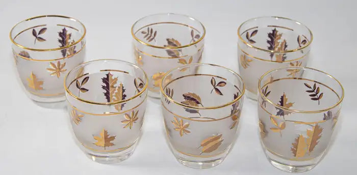 Libbey Tall Frost Pheasant Glasses