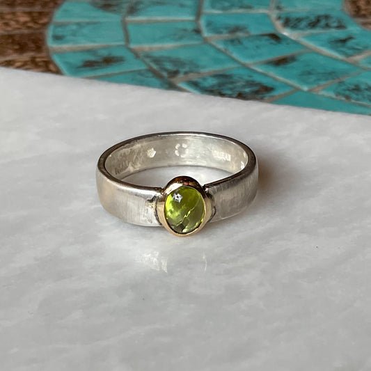 Green Peridot Ring by Basil Alexander Morningstar