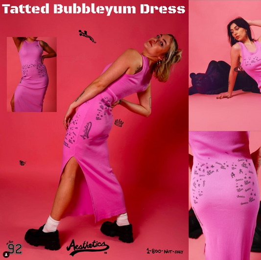 Aesthetics Upcycled "Tatted Bubbleyum Dress"