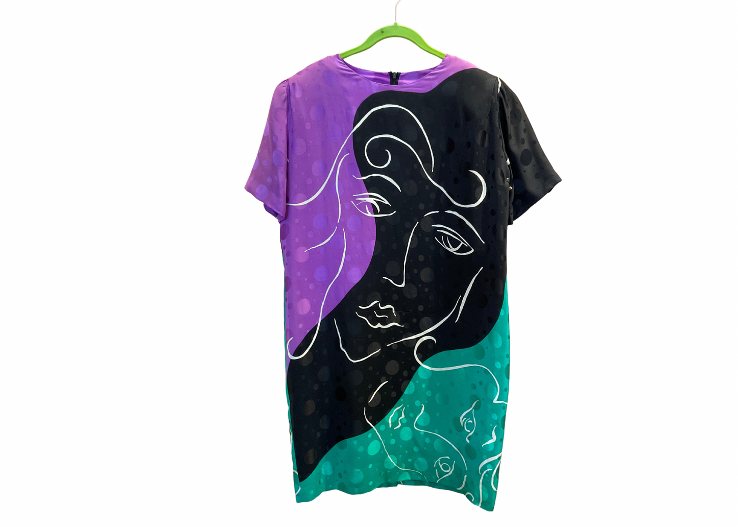 80s Dress Picasso Style Silkprint Tunic