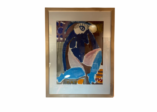 Blue Woman Kneeling Artwork by Gail Struve