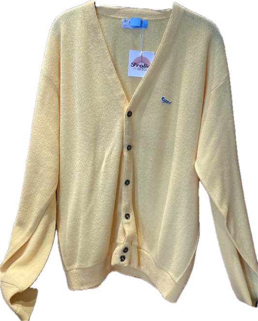 AS IS- Vintage The Sweater Men's Yellow Cardigan Sweater