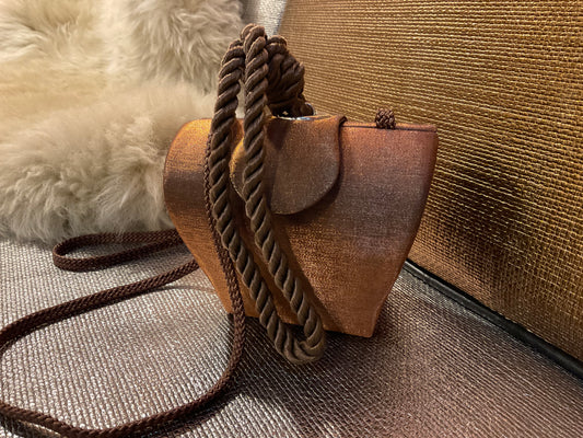 Vintage Bronze Tassel Clutch