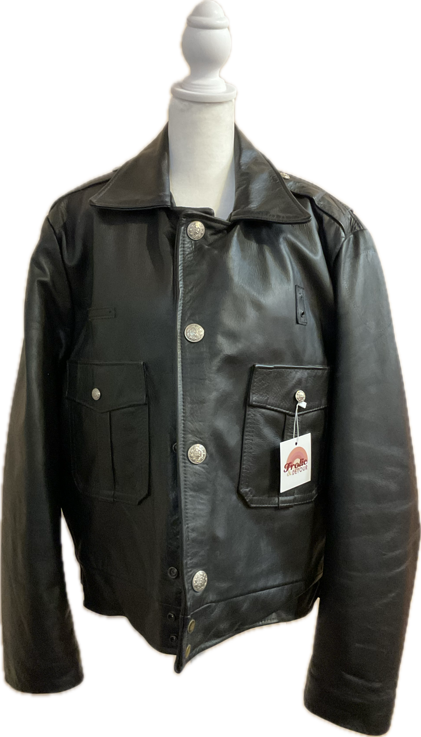Milwaukee Cowhide Leather Classic Police Duty Jacket