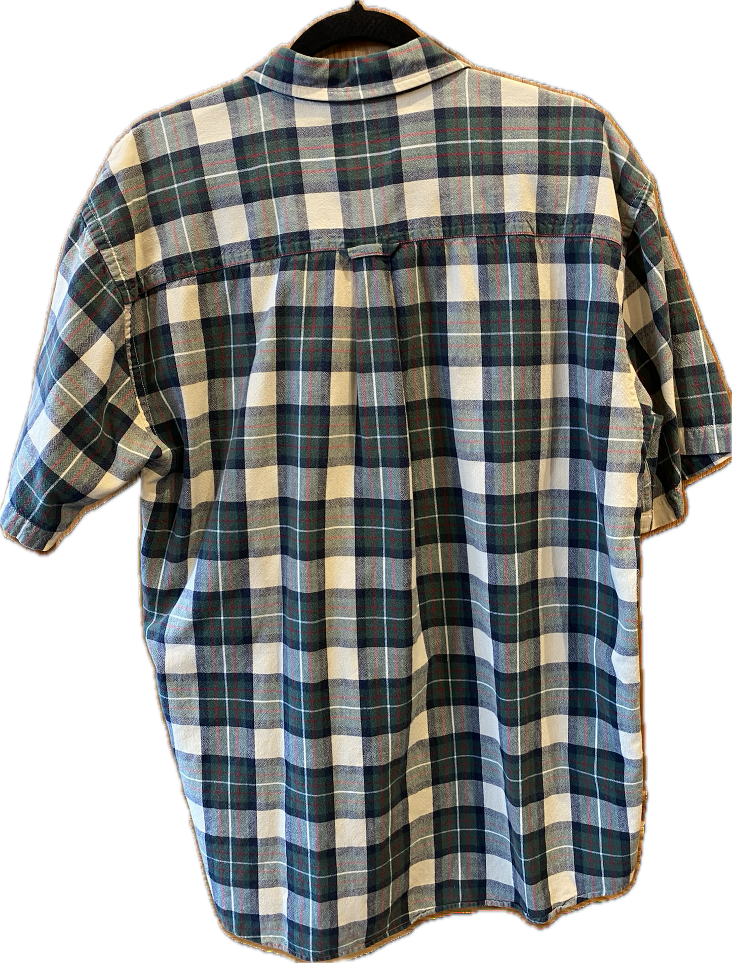 Vintage Men's Pendleton Cotton Plaid Short Sleeve Button Down