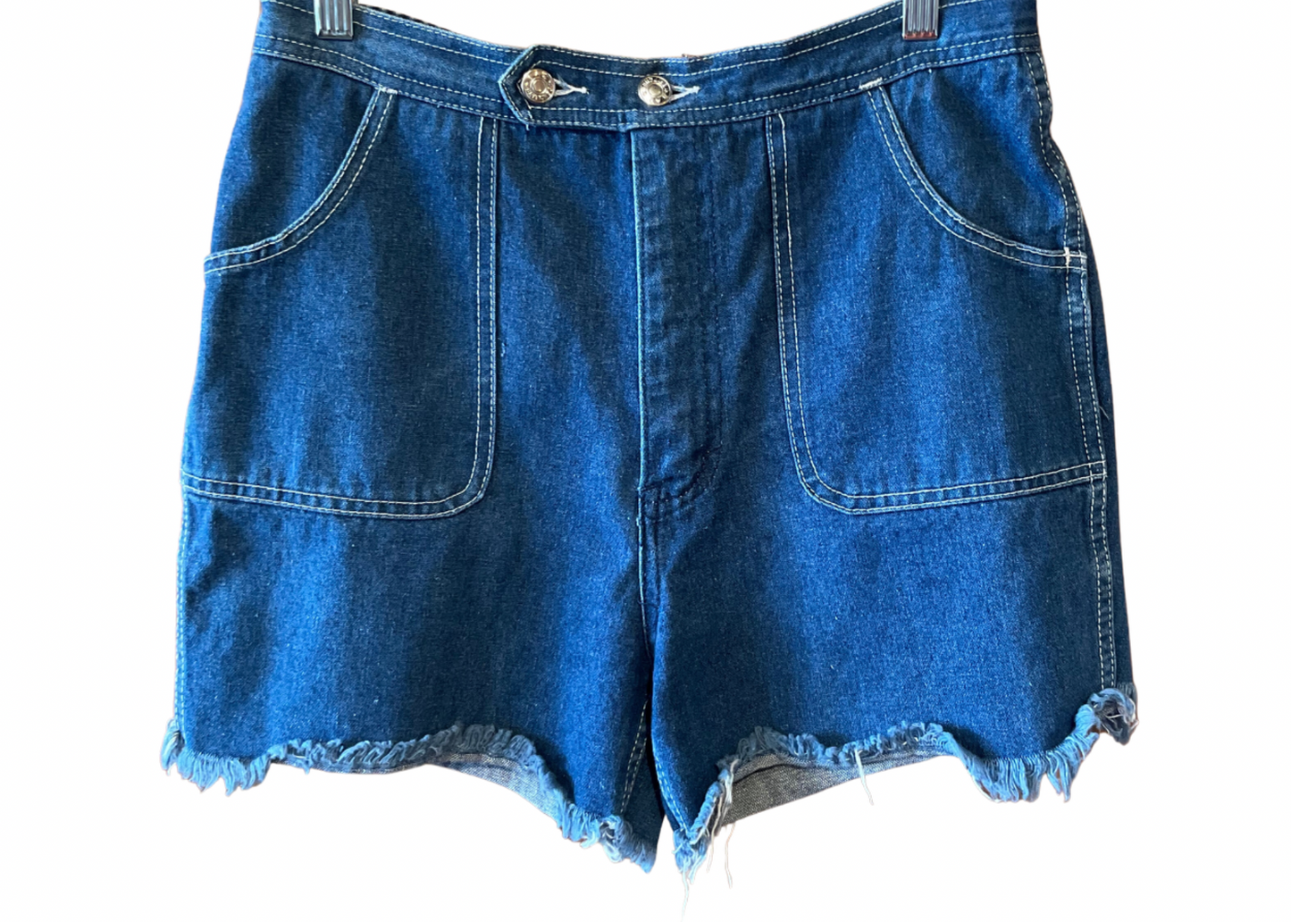 70s Blue Denim Shorts Cutoffs / M