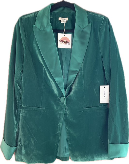 Jason Wu Velvet Tuxedo Jacket (Emerald Green) NWT