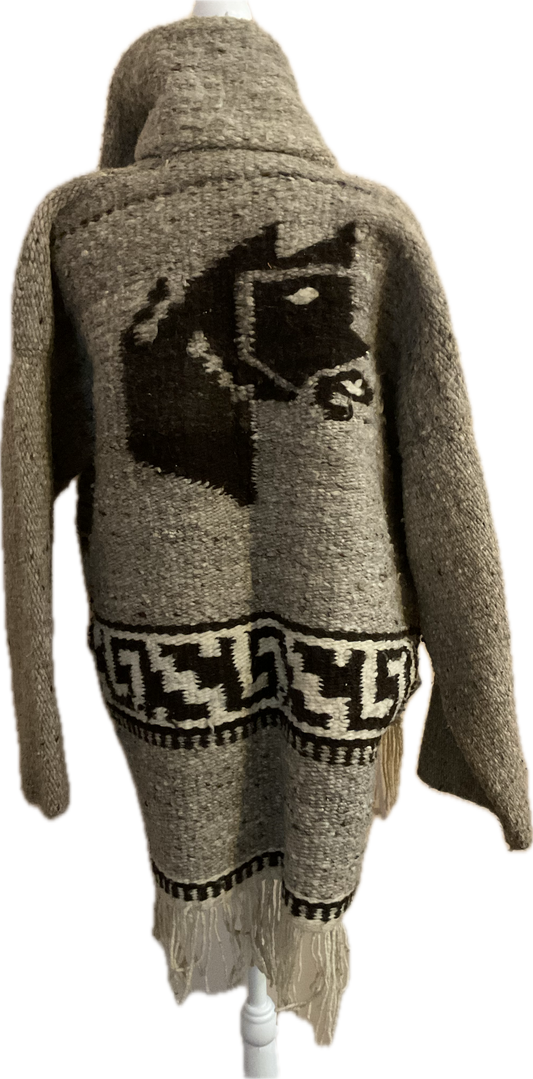 Vintage Mexican Blanket Jacket/Sweater