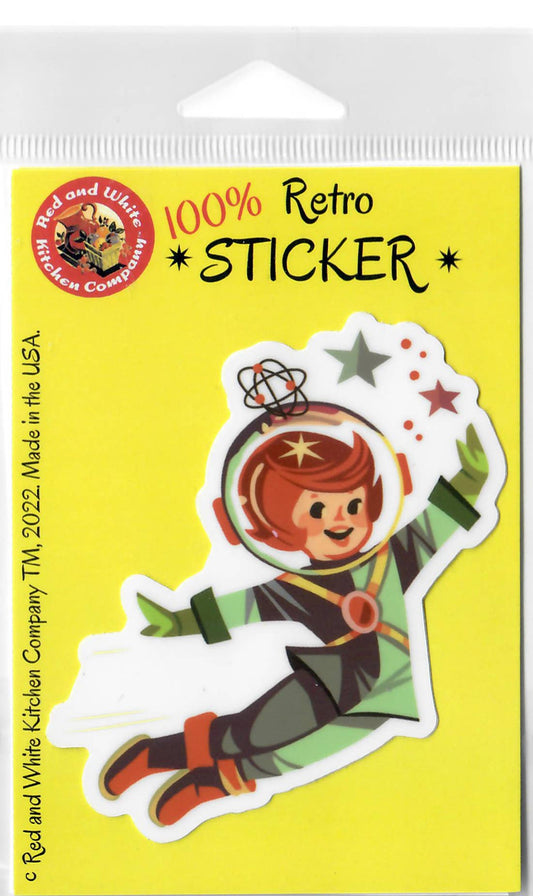 Spacegirl Retro Sticker