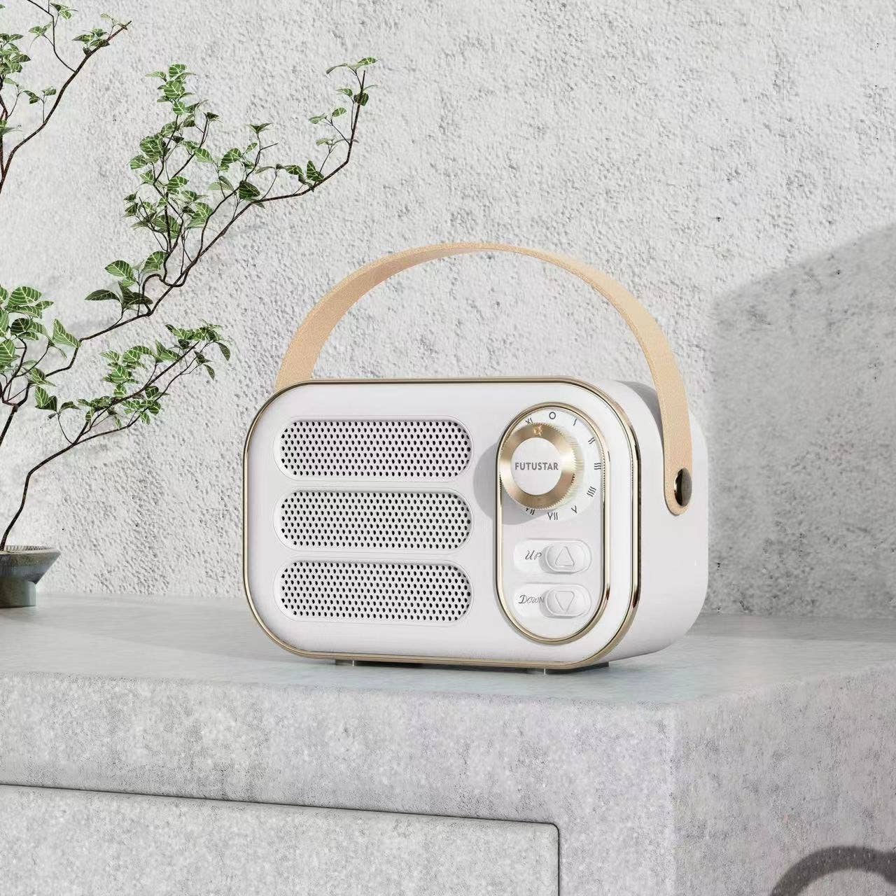 Vintage Bluetooth Speaker: White