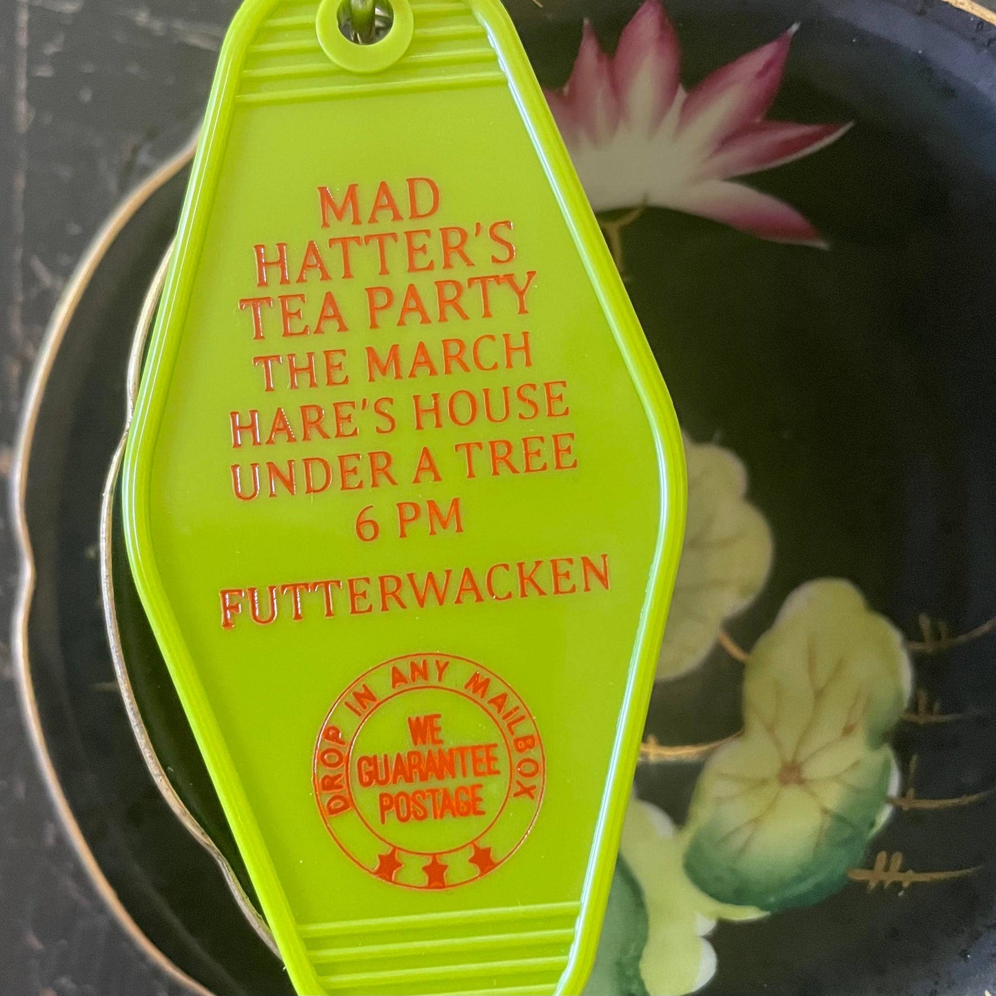 Motel Key Fob - Mad Hatters Tea Party (Alice in Wonderland)