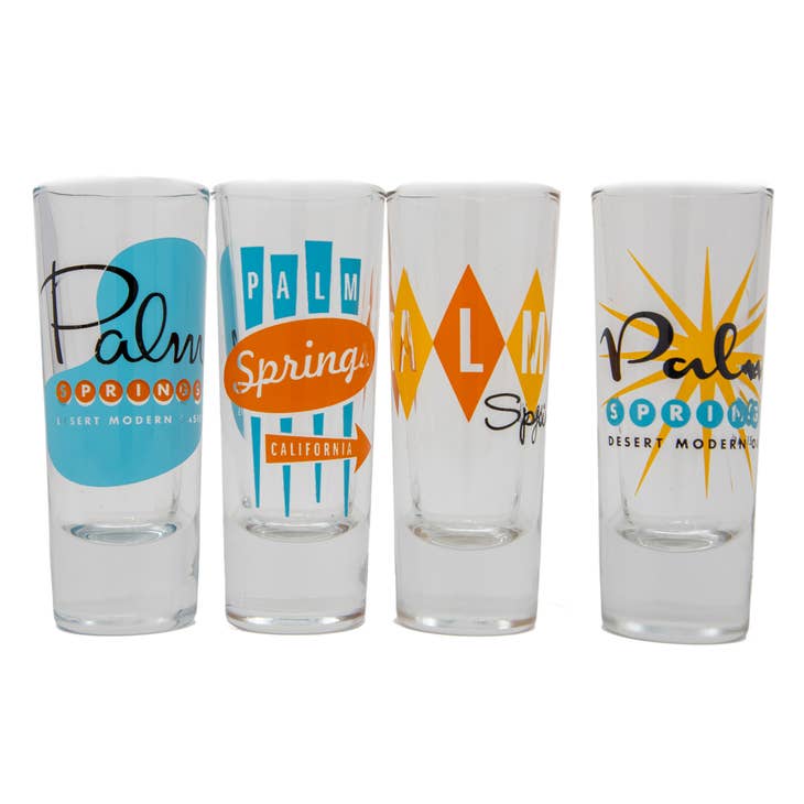 Palm Springs Multicolored Shot Glass -Set of 4