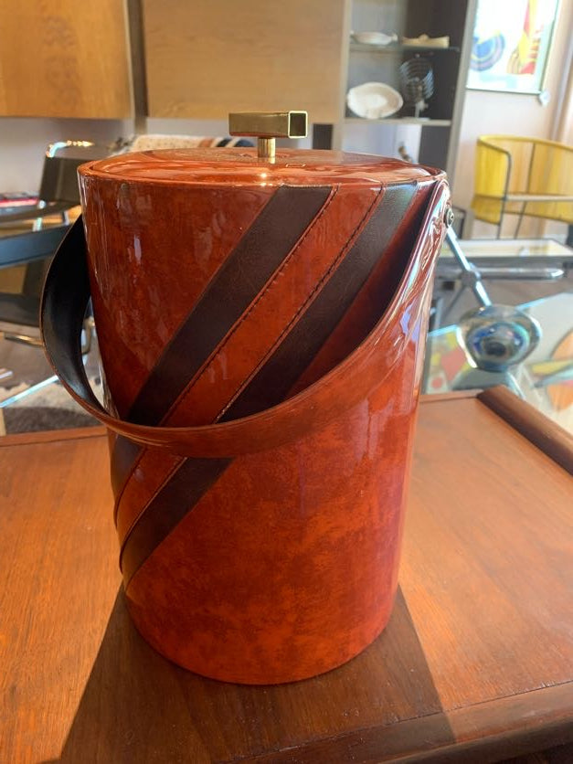 Vintage George Briard SIgned Rust Ice Bucket