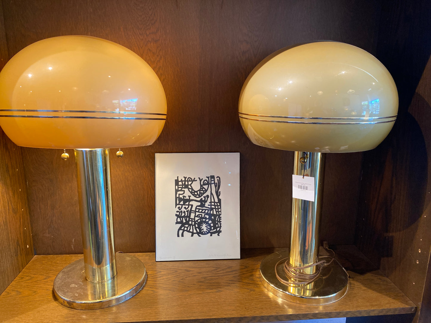 Vintage Mushroom Table Lamps by Prestige
