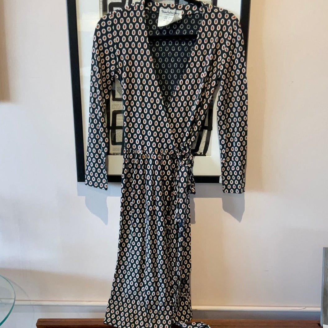 1970s Diane Von Furstenberg Wrap Dress Made in Italy