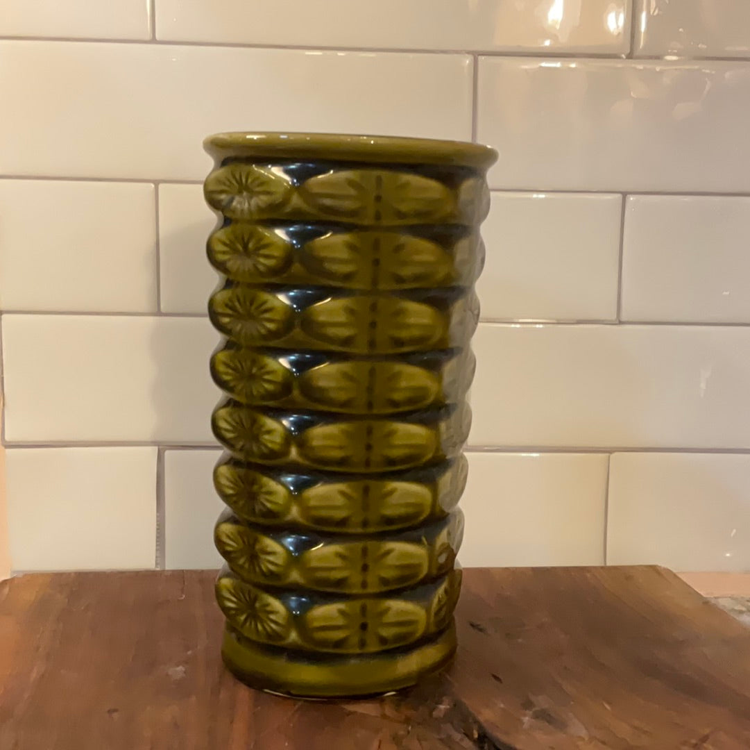 Large Vintage Green Pottery