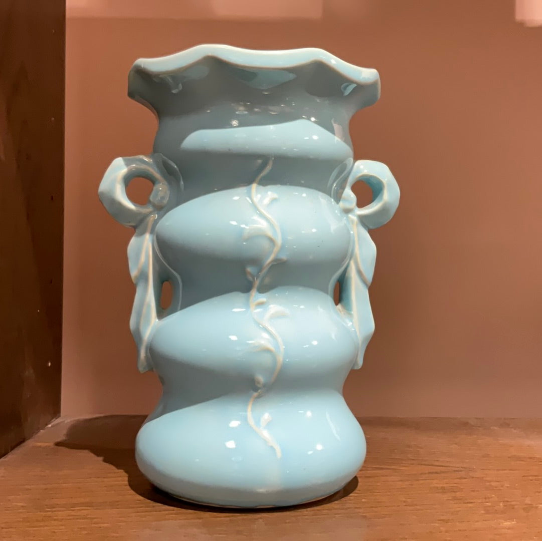 Large Vintage Blue Pottery