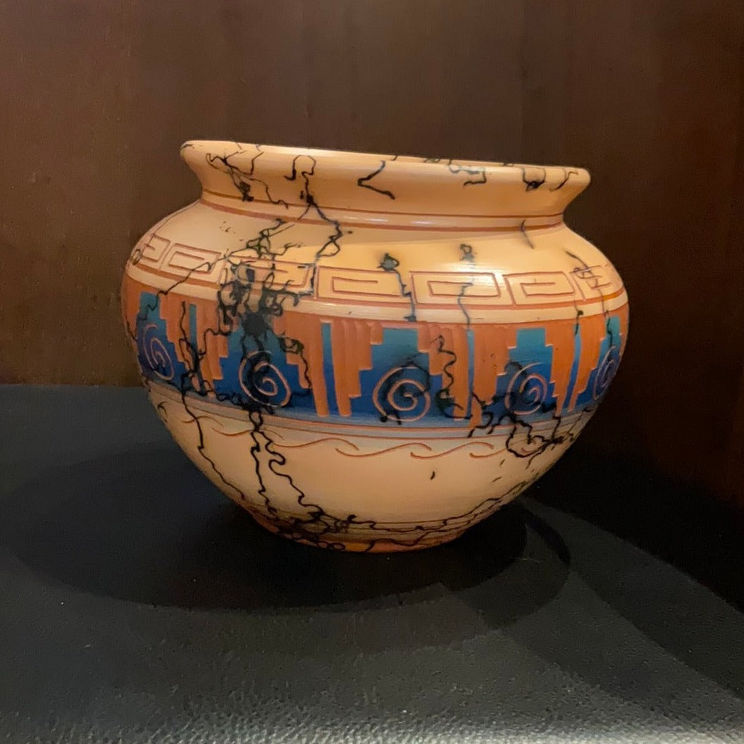 Native American Navajo Horsehair Pottery by Ronald Smith