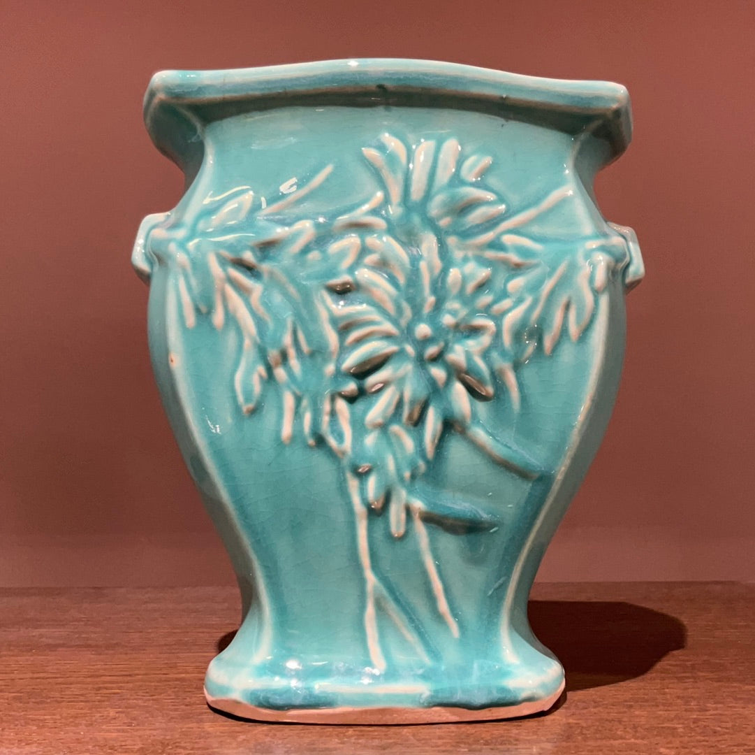 Large Vintage Blue Pottery