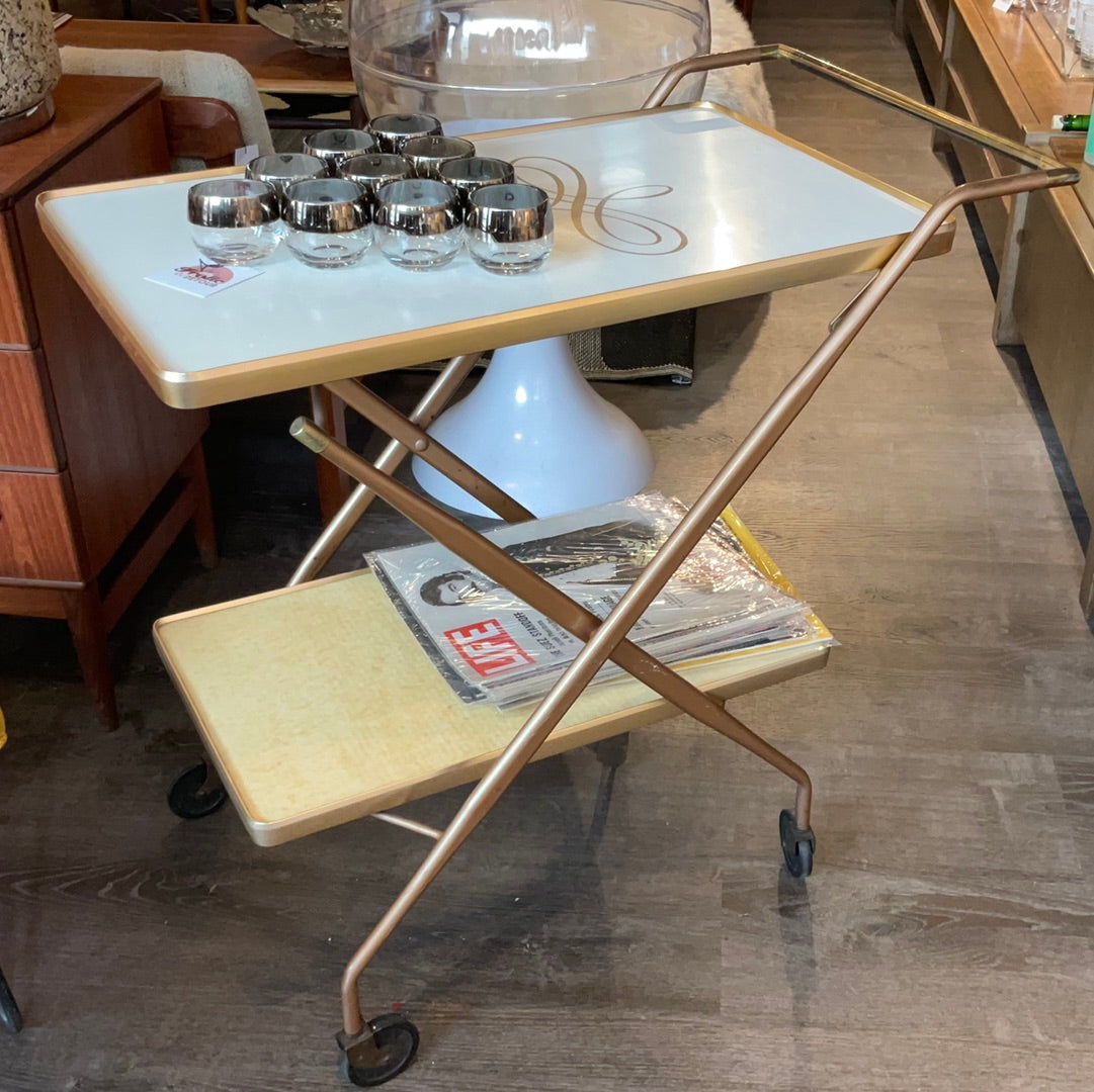 Collapsible Vintage Bar Cart