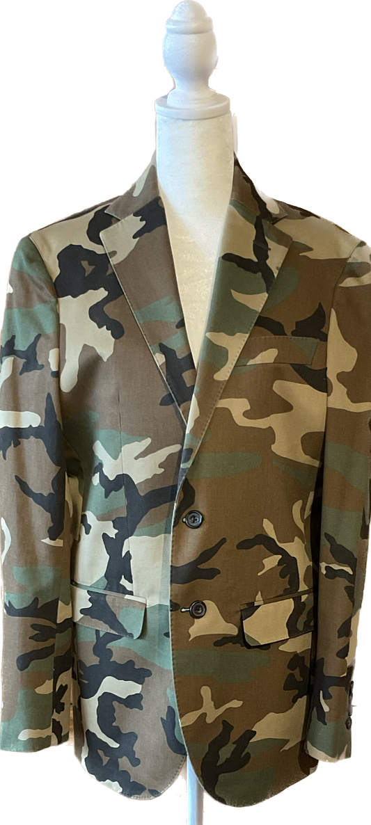 R13 Camouflage Cotton Blazer