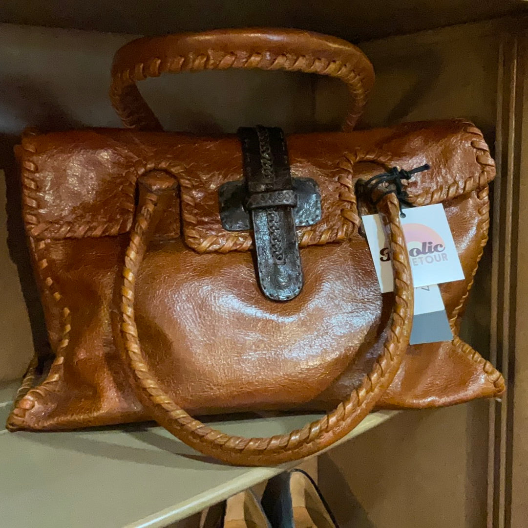 Leather Carla Mancini Bag w/ Flap