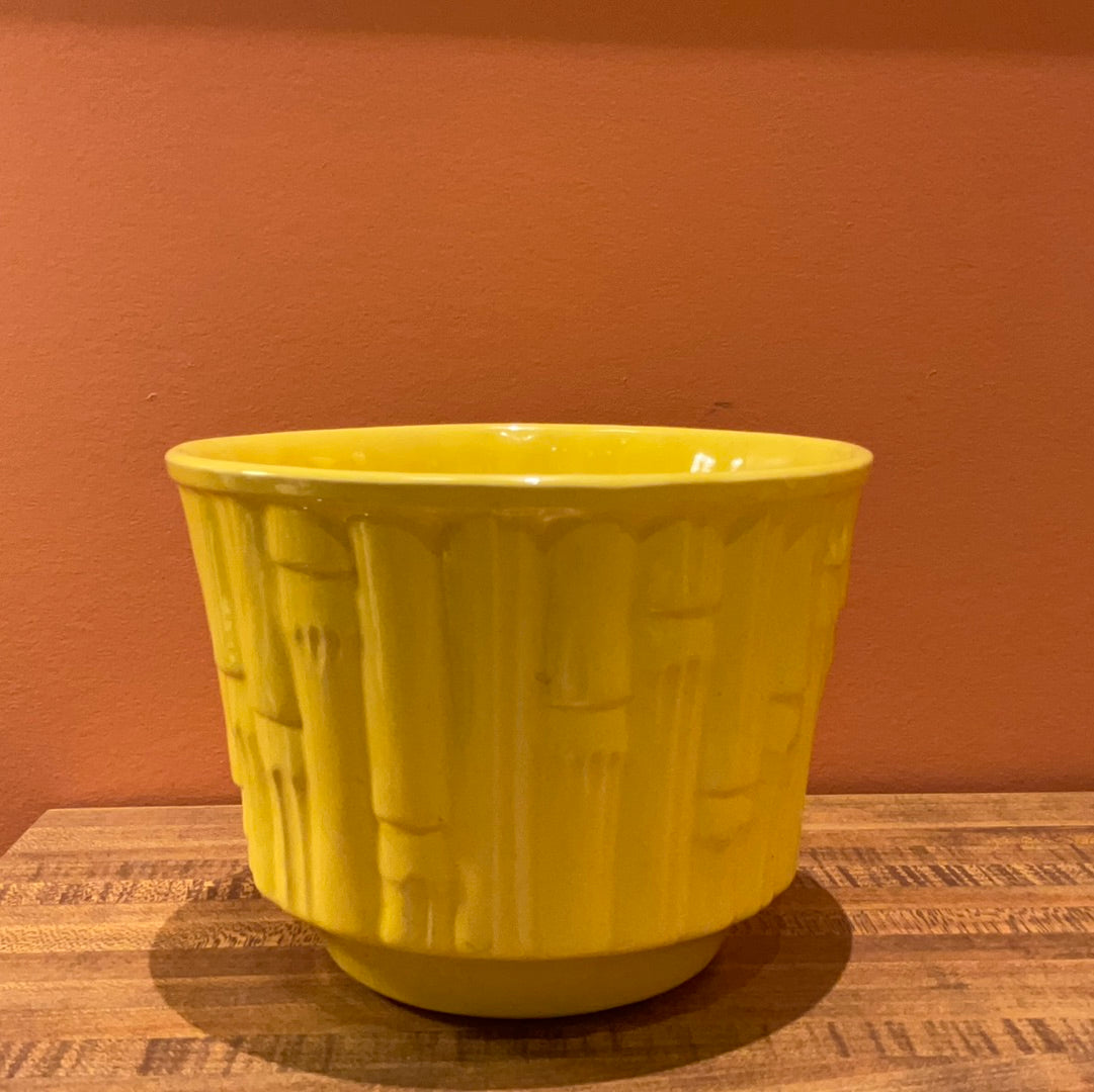 Large Vintage Yellow Pottery