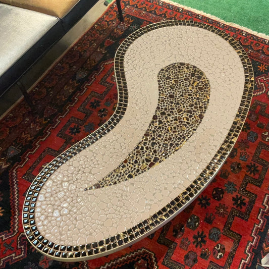 MCM 60s Kidney shaped Tile Mosaic Top Coffee Table