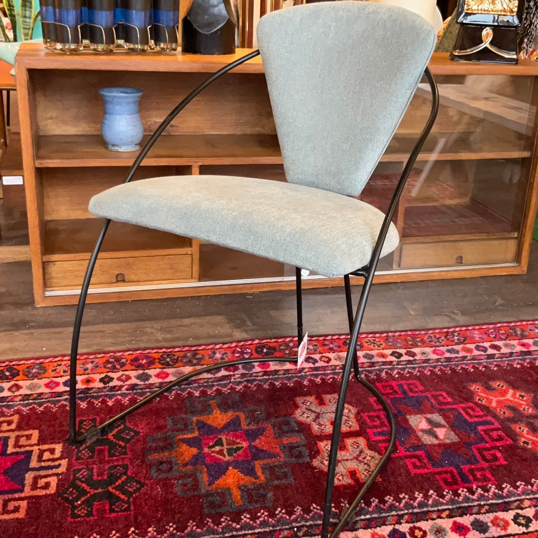Pair of Vintage Italian Slim Grey Chairs